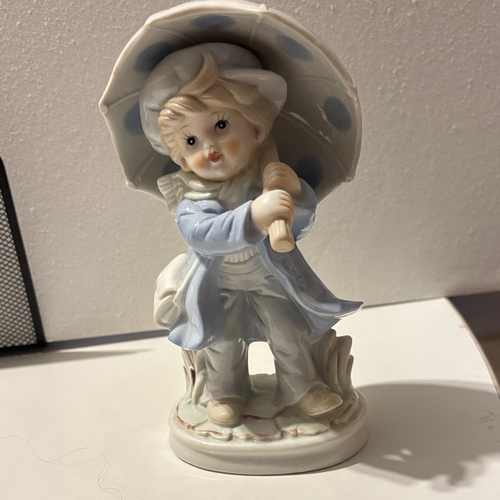 KPM Berlin Porcelain Figurine with Blue and White Accents